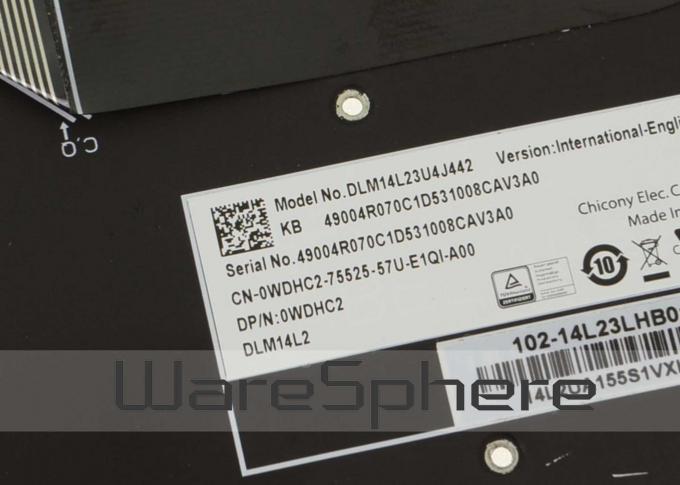 Φως lap-top της Dell επάνω στο πληκτρολόγιο, Dell XPS 15 9550 πληκτρολόγιο WDHC2 0WDHC2 9Z.NCALN.201